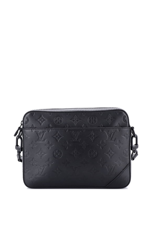 Pre-Owned Duo Messenger Bag Monogram Shadow Leather By Rebag