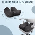 thumbnail image 4 of Cojin de Memory Foam para Asientos,Cojin de Asiento Ergon&oacute;mico para Silla de Oficina,Alivia los Dolores de Espalda,C&oacute;ccix y Ci&aacute;tica,Funda de Silla Extra&iacute;ble, 4 of 9