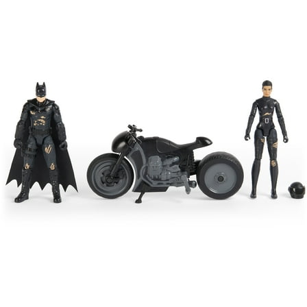 DC Comics Batman and Selina Kyle Chase Pack with 2 Figures and Bike