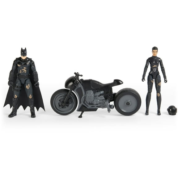 DC Comics Batman and Selina Kyle Chase Pack with 2 Figures and Bike