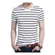 thumbnail image 1 of Tops Casuales A Rayas Elegantes De Manga Corta Para Hombre, 1 of 4