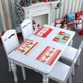 thumbnail image 4 of Naiovety Alfombrilla de vajilla para cena de Navidad, decoración de de comedor, alfombrillas bonitas para fiesta, posavasos decorativos, Kits de decoración para fiestas bola de navidad, 4 of 6