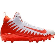 Nike Men's Alpha Menace Pro Mid Football Cleats White/Orange 10