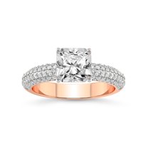 2 Carat IGI Certified Radiant Shape Lab Grown Diamond Engagement Ring | 14K Rose Gold | Casimer Secret Halo Lab Diamond Ring | FG-VS1-VS2 Quality Friendly Diamonds