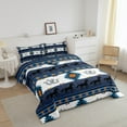 thumbnail image 3 of Erosebridal Navy Blue Aztec Bedding Sets Queen with Comforter, Hippie Farmhouse Lodge Cabin Duvet Insert, Horse Print Room Decor, Reversible 3pcs, 3 of 7