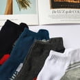 thumbnail image 5 of 4 Pairs of Soft & Breathable Cotton Blend Short Socks for Men - Comfortable Low-Cut Ankle Socks for Summer Casual Sports , Hand Washable, Solid Color, Knit Fabric, 5 of 9