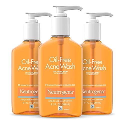 Neutrogena Oil-Free Acne Fighting Facial Cleanser with Salicylic Acid Treatment Medicine, 9.1 Fl Oz, of 3 Walmart.com
