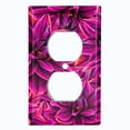 thumbnail image 2 of Metal Light Switch Plate Outlet Cover Elegant Vintage Violet Flower Blossom, 2 of 13
