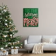 thumbnail image 2 of Tis The Season To Be Merry Patterned Holiday Graphic Art Gallery Wrapped Canvas Print Wall Art, 2 of 7