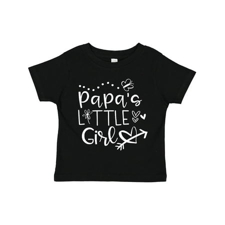 

Inktastic Papa s Little Girl with Hearts Flower and Butterfly Gift Toddler Toddler Girl T-Shirt
