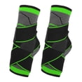thumbnail image 1 of 2 uds tobilleras, tobillera de compresión transpirable ajustable unisex, para protección deportiva, verde, talla única, 1 of 7