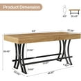 thumbnail image 6 of 63" Counter Height Bar Table with Metal Footres for Entertaining, 6 of 7