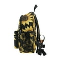 thumbnail image 4 of FORMRS School Backpack with Front Zippered Pocket 12" Student Travel Daypack, Black Sunflower Pattern, 4 of 6