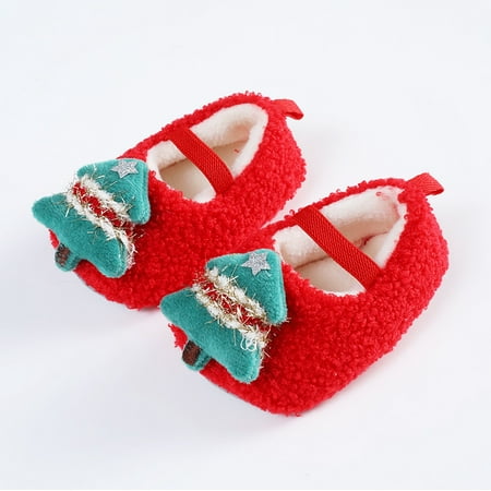 

TOWED22 Toddler Sock Shoes Christmas Warm Shoes Soft Comfortable Toddler Shoes Warming Shoes For Baby Girls And Boys A