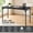 Black, variant on Folding Serving Table 20" x 48", Portable Snack and Meal Stand with Antique Linen Finish, Lightweight and Compact