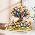 thumbnail image 6 of 7.87in Easter Acrylic Tabletop Decor, Clear Bunny & Egg Spring Desktop Ornament for Home Office Party Decoration(1Pcs), 6 of 7