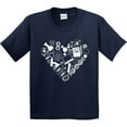 thumbnail image 3 of Inktastic Science Heart Beaker, Book, Dna and Microscope Youth T-Shirt, 3 of 5