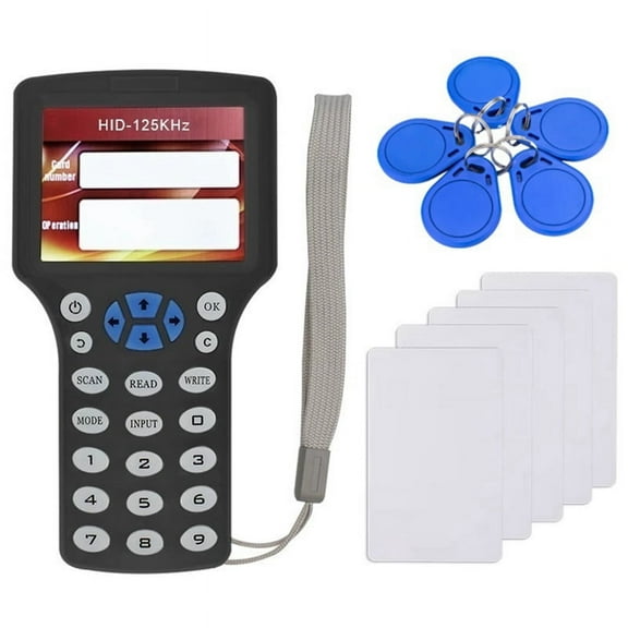 10 Frequency RFID NFC Smart Card Reader Writer Duplicator 5XCUID Card/Keychain 125K 13.56MHz RFID Copier Key Replicator