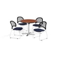 thumbnail image 2 of ofm  cherry 36-inch square flip top break room table with 4 moon chairs - 36, 2 of 5