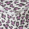 thumbnail image 4 of Leopard Print Rectangle Pouf, Pink and Black Colored Girlish Pattern Safari Savannah Wildlife Theme, Foot Stool for Living Room Office Ottoman with Cover, 25", Pink Black White, by Ambesonne, 4 of 4