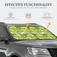 thumbnail image 4 of Bingfone Cartoon Frog Windshield Sun Shade 2-Piece Foldable Car Front Window Sunshade For Most Sedans Suv Truck - Auto Sun Blocker Visor Protector Blocks Max Uv Rays - Small, 4 of 7