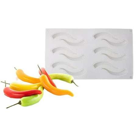 

Topaty 3D Pepper Shaped Mould Silicone Chili Dessert Bakeware Cake Mould