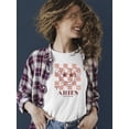 thumbnail image 2 of Aries Ram Emblem - Zodiac Art Design Graphic Women's T-shirt, 2 of 4
