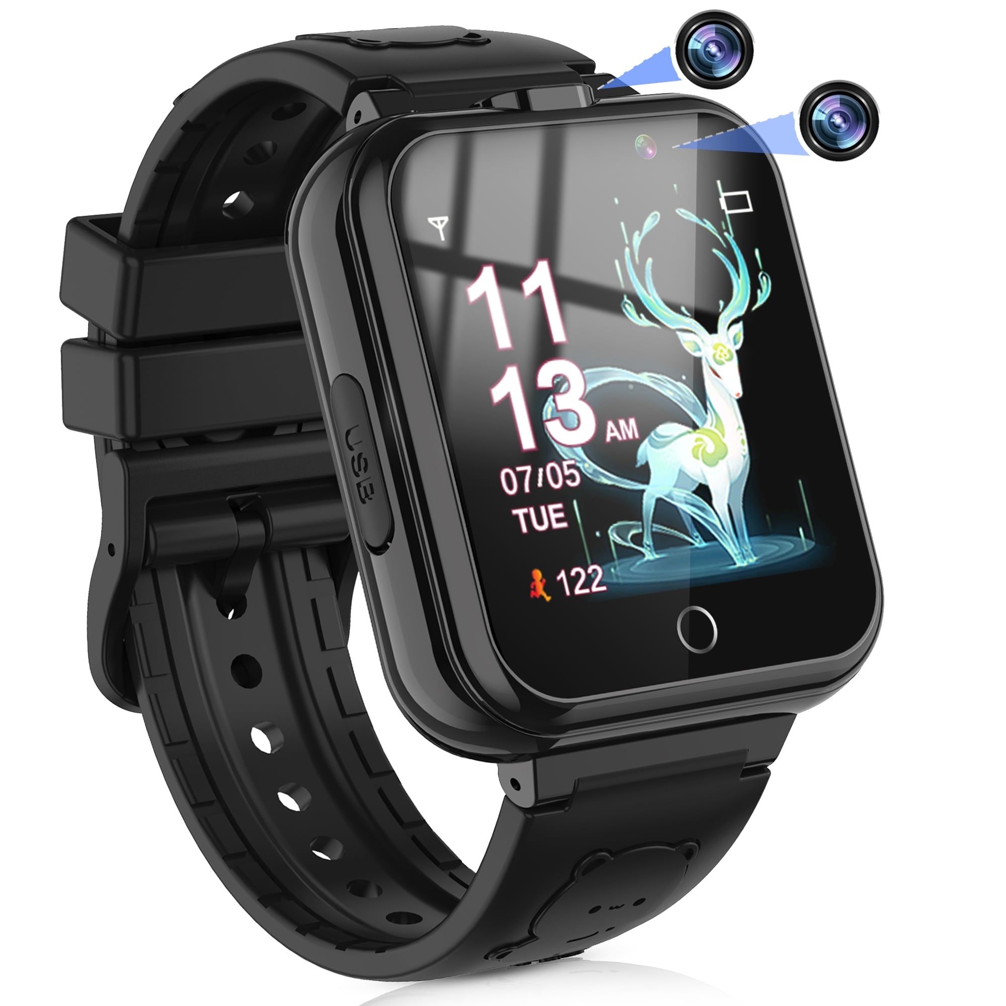 SZBXD Kids Game Smart Watch, Black photo 1