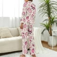 thumbnail image 3 of Top-kevin Red Bows Holly Pine Women's Long-Sleeve Shirt And Full-Length Bottom Pajama Set, 3 of 12