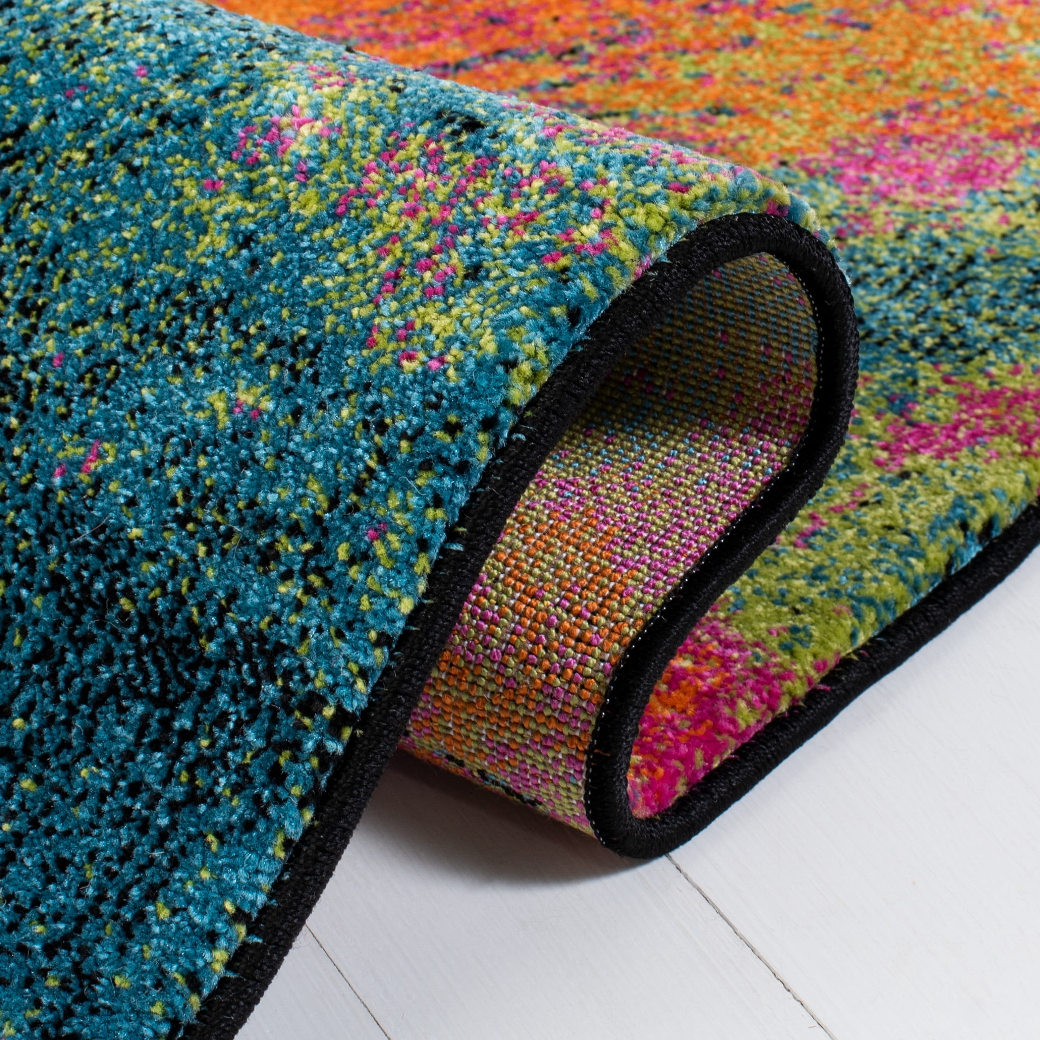 Safavieh Galaxy Rosamund Abstract Area Rug, Blue/Orange, 6'7" x 9'