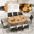 thumbnail image 2 of Gymax 9 PCS Rattan Dining Set Acacia Wood Table & 8 Patio Wicker Armchairs Patio, 2 of 8