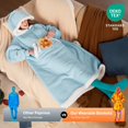 thumbnail image 7 of Joyfy SWearable Blanket Hoodie for Women Men Gifts for Women Mom Wife Sherpa Fleece Long Hooded Blanket Sweatshirt Cozy Sherpa Wearable Throw with Pocket & Sleeves for Adult(Sky blue,Regular), 7 of 7