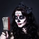 thumbnail image 5 of pstuiky Horripilantes accesorios de Halloween: cuchillo de fruta de plástico moldeado por soplado con sangre cuchillo de carnicero falso para bromas y fiestas de disfraces., 5 of 7