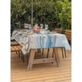 thumbnail image 4 of 60x120 Inch Outdoor Tablecloth with Umbrella Hole Zipper Rectangle Hydrangeas Flowers Rectangular Tablecloths Outside Waterproof Coastal Seaside Starfish Summer Patio Table Cover for Picnic Party, 4 of 8