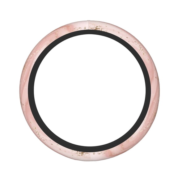 Car Steering Wheel Cover For Men Women Elastic Non-Slip Car Steering Wheel Covers Protector Universal 15 Inch Gold Glitter Marble