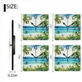thumbnail image 3 of Non-Ticking Silent Wall Clocks Battery Operated Personalized Decor Clock for Living Room,Bedroom-Palm Trees On The Beach With Ocean Waves And Tropical Foliage(14inch), 3 of 4
