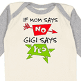 thumbnail image 4 of Inktastic If Mom Says No, Gigi Says Yes Boys or Girls Long Sleeve Baby Bodysuit, 4 of 5