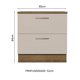 thumbnail image 2 of Mueble de Cocina 80 cm 2 Cajones Marrón/Crema Ágata MADESA, 2 of 5