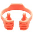 thumbnail image 1 of Thumbs-up Cell Phone Stand Holder, Tablet Stand Cradle for Desk Desktop Smartphone Cellphone Mobile Phone Tablets – Universal Adjustable Flexible, Orange, 1 of 5
