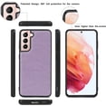 thumbnail image 4 of Compatible with Samsung Galaxy S21 5G Wallet Case,[6 Card Slots] [Wrist Strap] [Stand Feature] Detachable 2 in 1 Magnetic Zipper Leather Cover Case for Samsung Galaxy S21 5G,6.2 inch Purple, 4 of 16