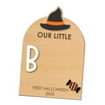 thumbnail image 5 of Kuntesetty Baby's First Halloween Footprint Plaque DIY Family Birthday Decorative Board Hat, 5 of 9