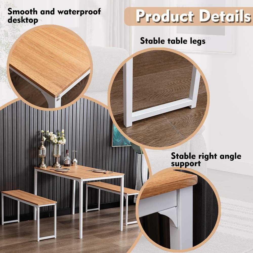 Buy Bonzy Home Dining Room Table Set 3, 3 Piece Kitchen Table Set with