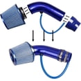 thumbnail image 4 of Filtro de entrada de aire frío universal,Kit de refrigeración de aire con filtro de aire deportivo universal,Sistema de filtro de entrada de aire para automóvil (azul), 4 of 5