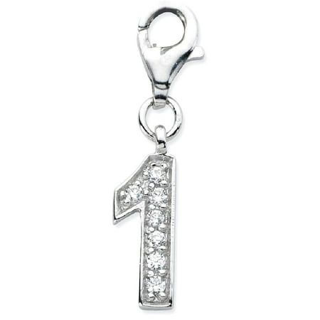 Sports Mom Charm - ICE CARATS 925 Sterling Silver Cubic Zirconia Cz Numeral 1 Lobster Clasp Pendant Charm Necklace Sport Fine Jewelry Ideal Gifts For Women Gift Set From Heart