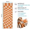 thumbnail image 2 of Orange and White Wavy Checkerboard Pattern Hot Yoga Mat Towel Non Slip for Hot Yoga - Quick-Drying Yoga Mat Cover with 4 Corner Pockets with Travel Bag - Hot Yoga Towel Non Slip 70"x26", 2 of 6