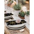 thumbnail image 5 of Snowflake Christmas Cloth Napkins Set of 6 Reusable Dinner Napkins, Winter Xmas Snow Simple Black Cocktail Napkin Washable Table Napkins for Wedding/Holiday Party/Baby Shower 20"x20", 5 of 7