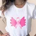 thumbnail image 4 of YABCSAZ Breast Cancer Shirts Tops for Women/Short Sleeve Shirts/Crewneck Shirt/Sweatshirt/Hoodie with Blessed Breast Cancer Pink Ribbon/Breast Cancer Awareness Breast Cancer Survivor Gifts for Women, 4 of 7