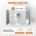 thumbnail image 4 of VEVOR Raised Toilet Seat, 7-Position Height Adjustment, 19.3 Inch - 25.2 Inch, 350 Pound Load Capacity, with Comfort Cushion Aluminum Frame, 4 of 9