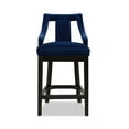 thumbnail image 2 of Jennifer Taylor Home Hollywood 26 inches Upholstered High Back Counter Height Bar Stool Onyx Black Performance Velvet, 2 of 5