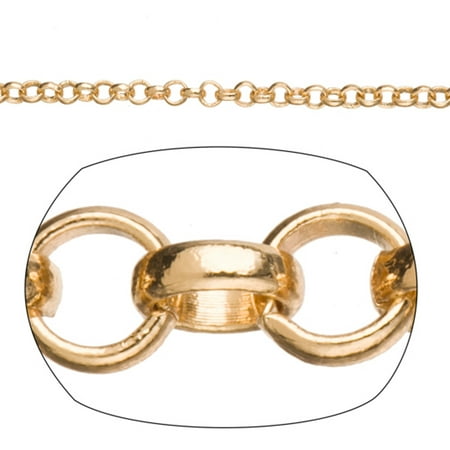 Rollo Chain, Gold Finished Brass 3mm 5 Ft/pack (3-Chain Value Bundle), SAVE $2